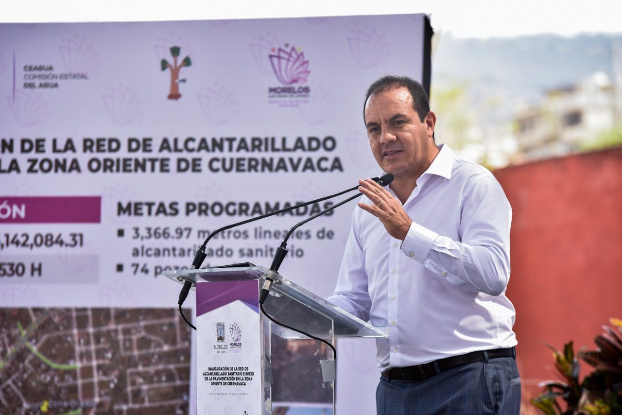 Entregan gobierno de Morelos red de alcantarillado en Cuernavaca y Jiutepec