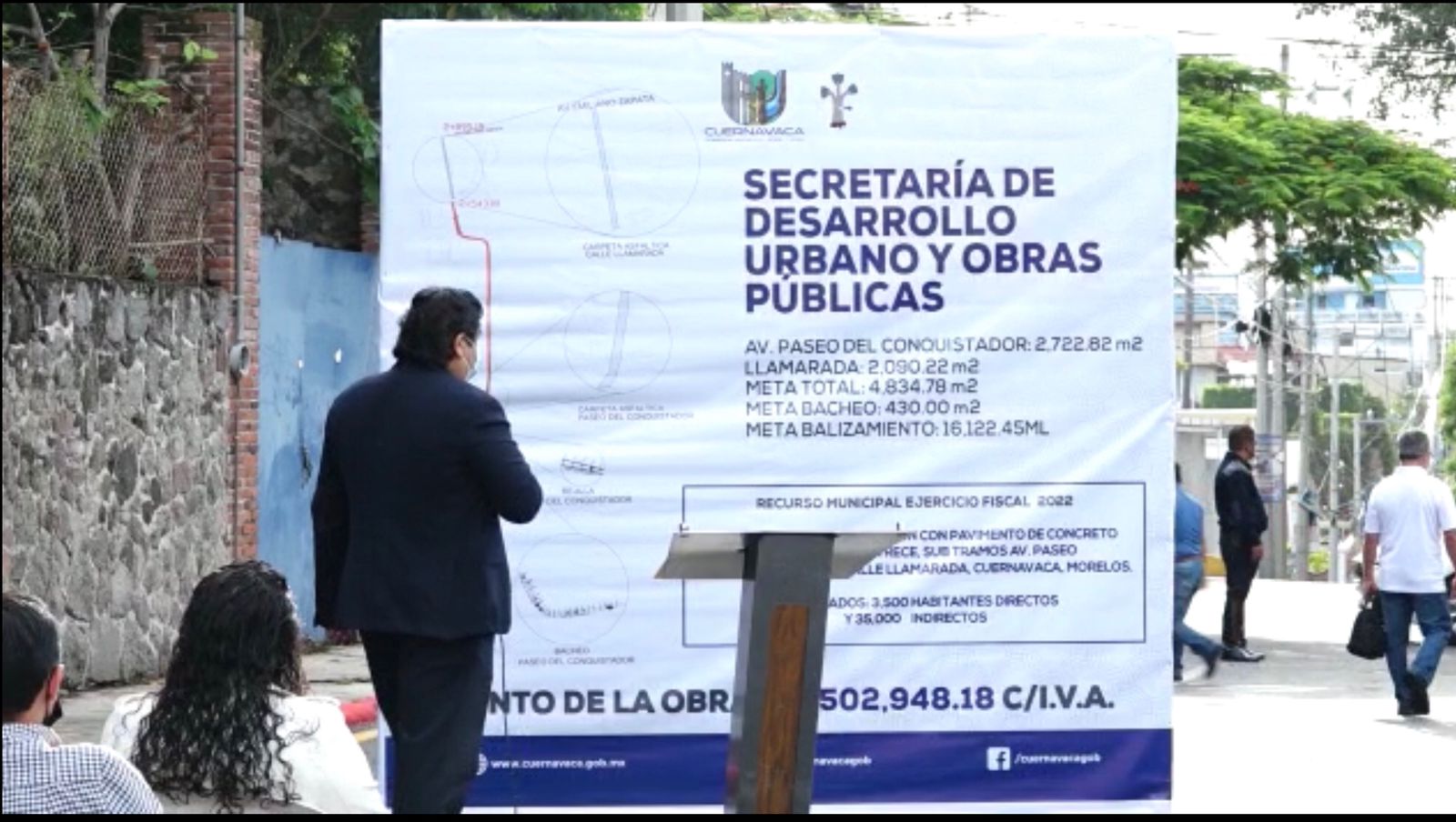 Entregan rehabilitación de Paseo del Conquistador, Cuernavaca