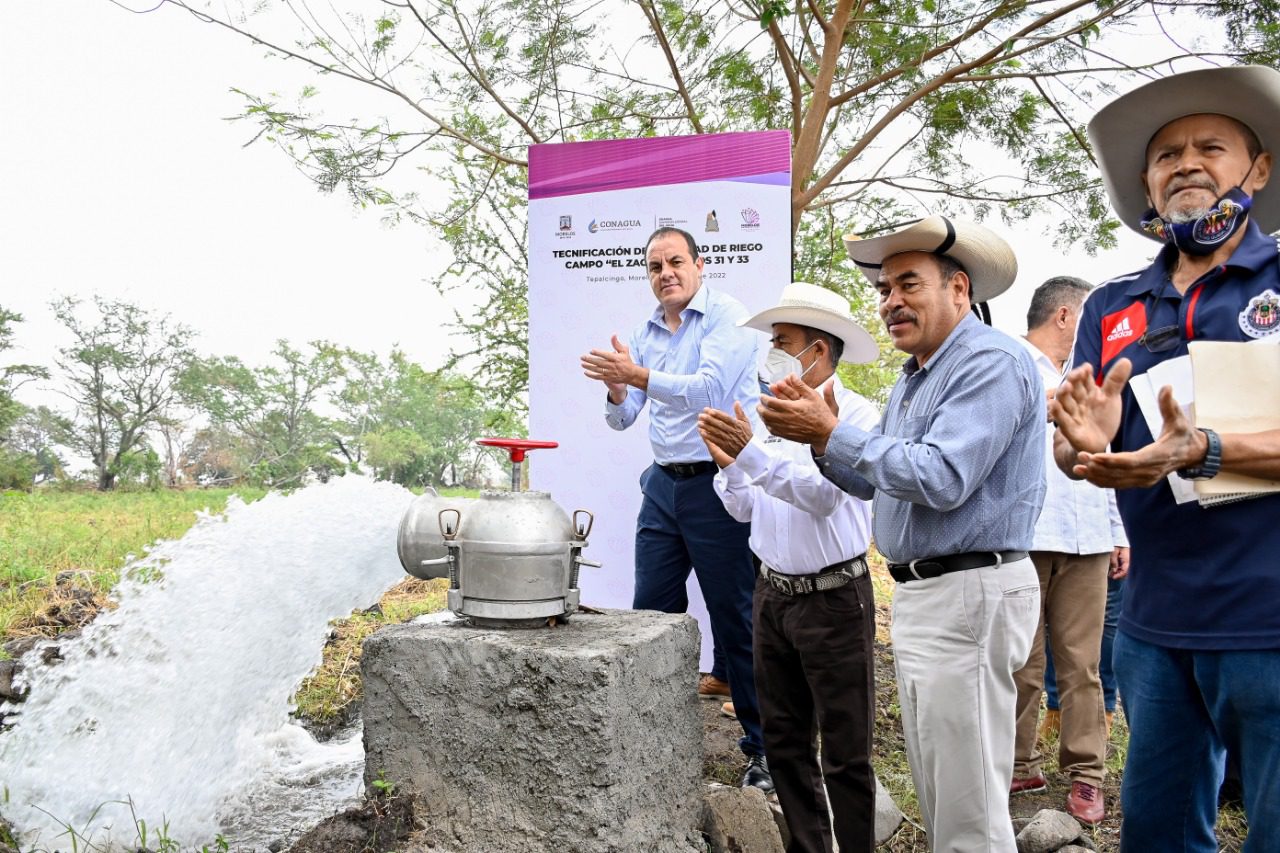 Entrega Cuauhtémoc Blanco obras de recuperación y saneamiento de agua en el oriente de Morelos