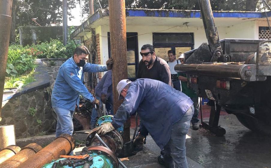 ¡Restablecido¡ el suministro de agua potable en pozo Chamilpa 1