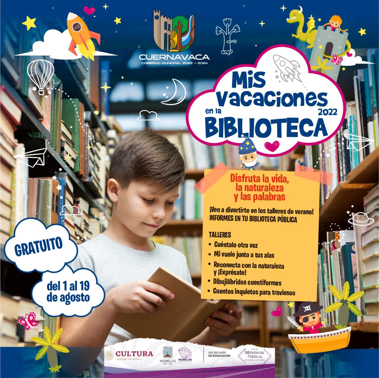 Bibliotecas de Cuernavaca ofrecerán curso de verano gratuito para niños y niñas              