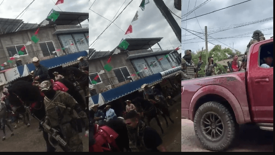 [VIDEO] Captan a presuntos sicarios del CJNG participando en desfile en Guerrero
