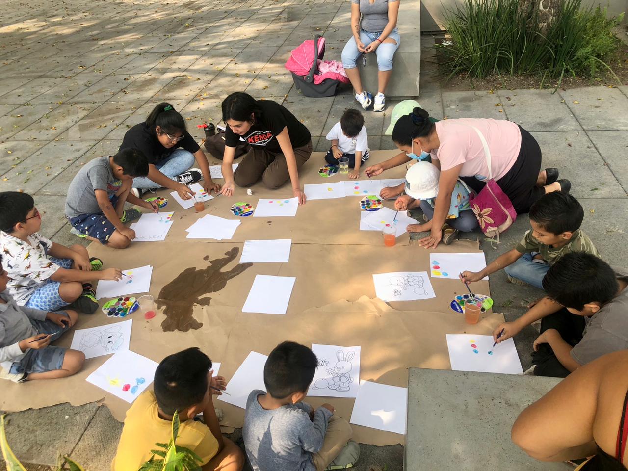 Participa la niñez de Cuernavaca en Taller de Acuarela en “La Estación”