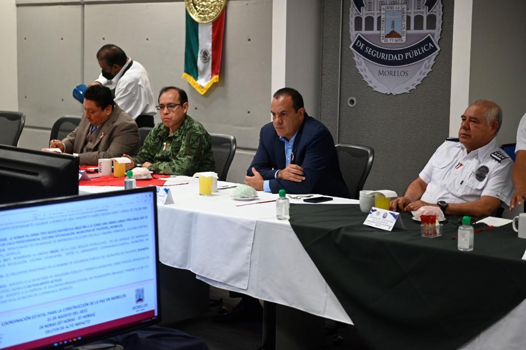 Realizarán en Morelos operativos de seguridad durante septiembre