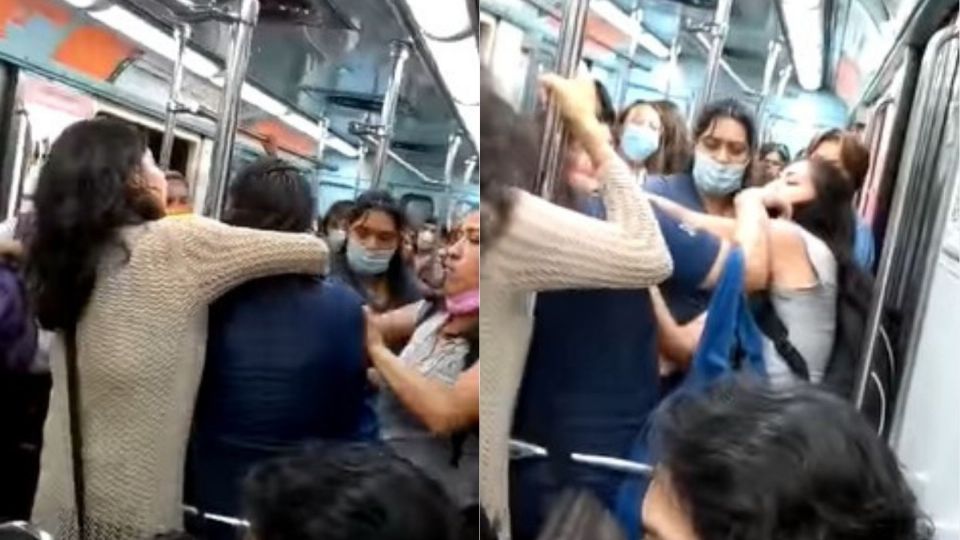 (VIDEO): Mujeres pelean dentro del metro de la ciudad de CDMX