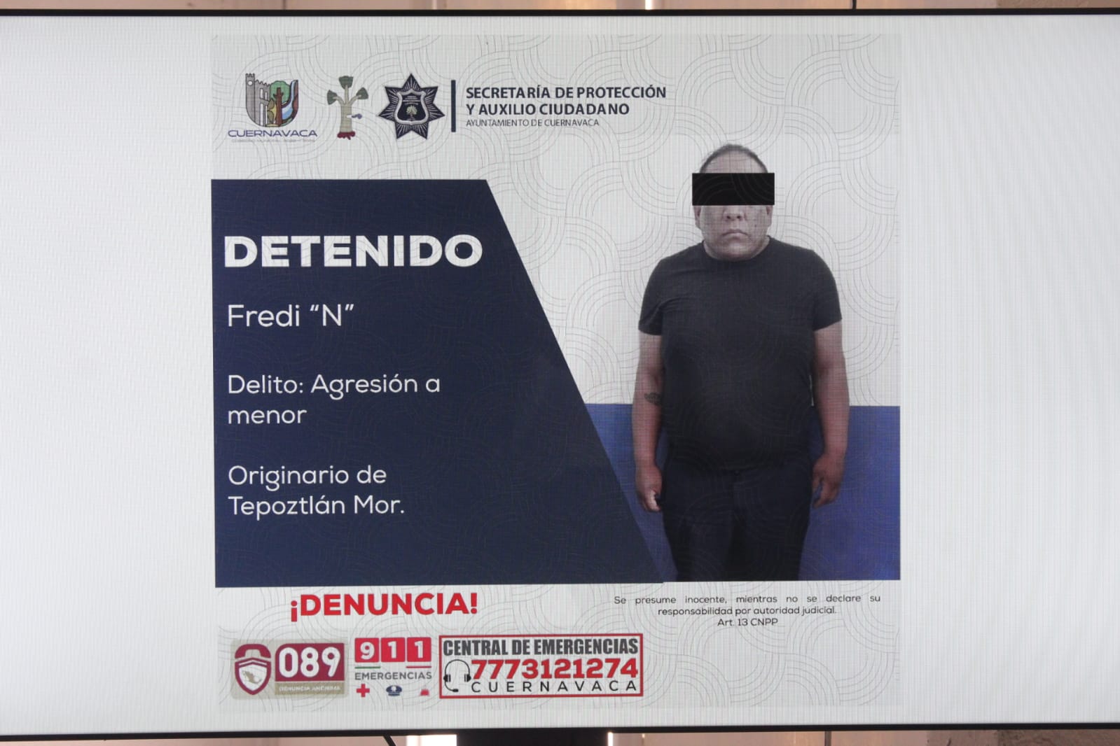 La SEPRAC fue la encargada de detener a Fredy “N”