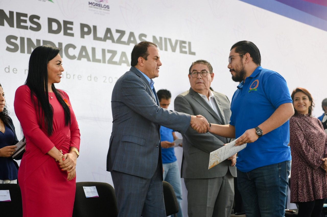 Reciben aumento de salario servidores públicos sindicalizados del Poder Ejecutivo de Morelos