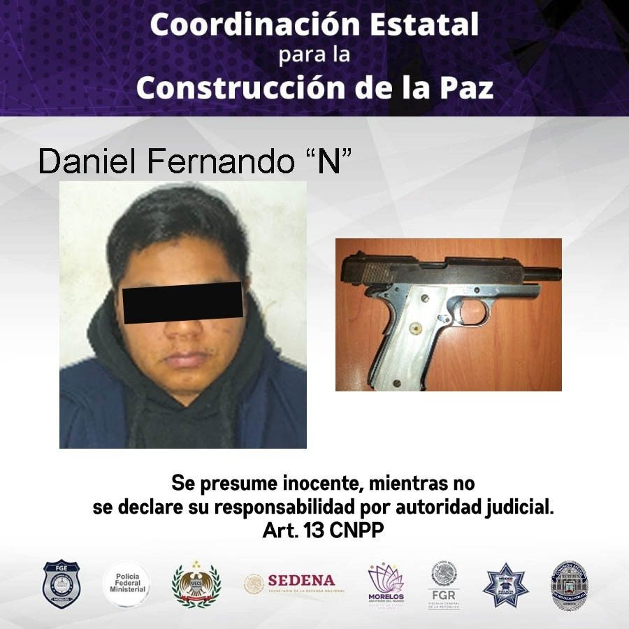 Detienen a sujeto por amenazar a vecinos con arma de fuego en Zacualpan de Amilpas
