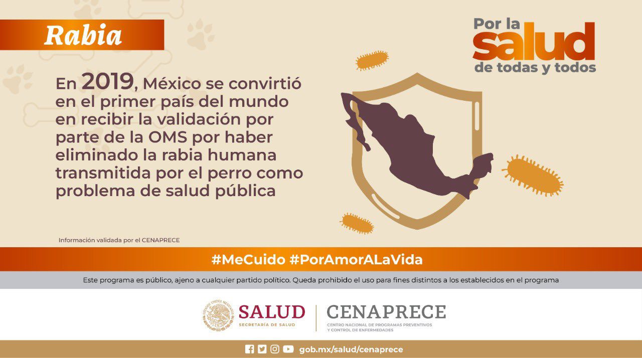 México emite aviso epidemiológico por casos de rabia humana