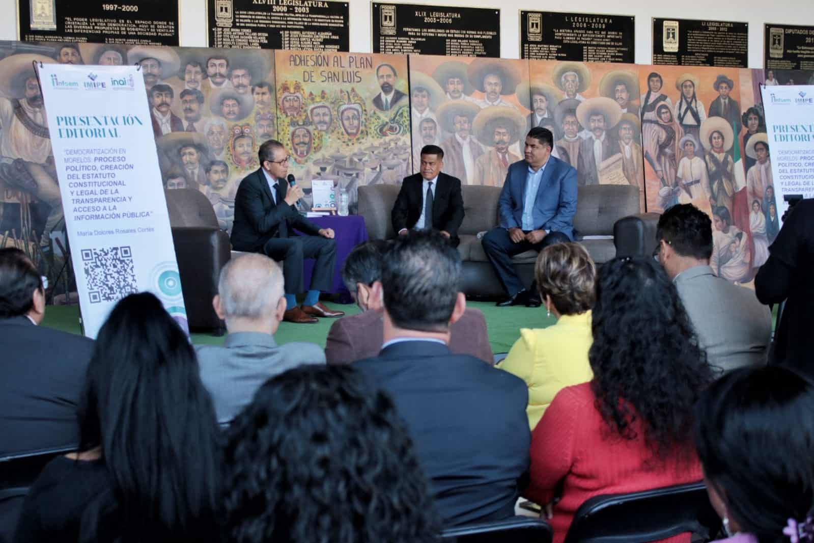 Congreso del Estado presenta libro sobre la historia de la transparencia política en Morelos