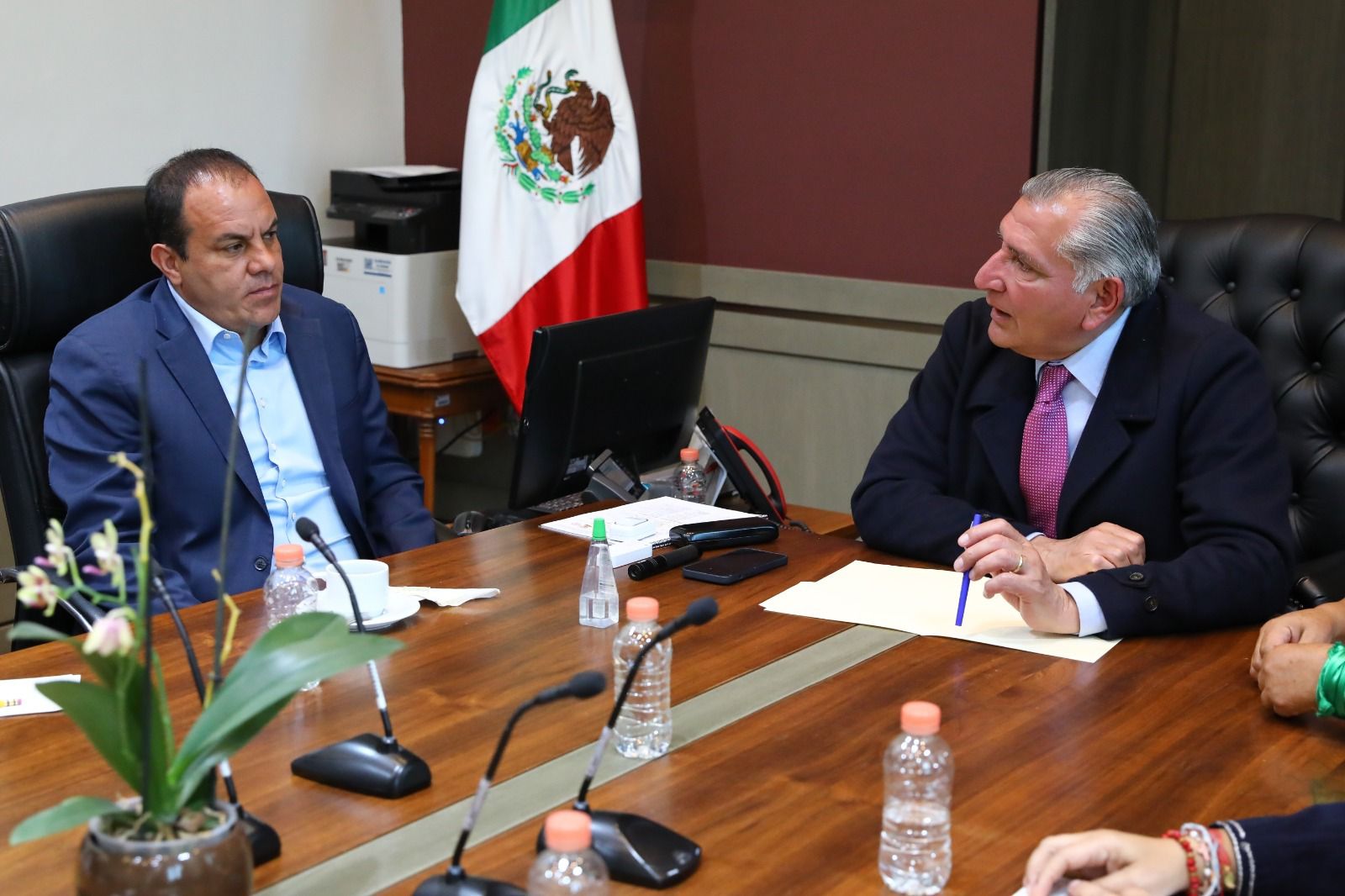Se reúne Cuauhtémoc Blanco con el secretario de Gobernación, Adán Augusto