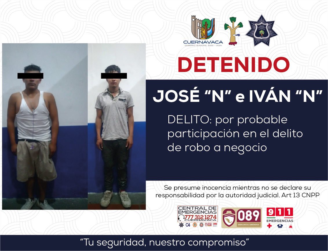 Detienen a asaltamercados en Cuernavaca