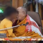 dalai lama da beso a niño lengua