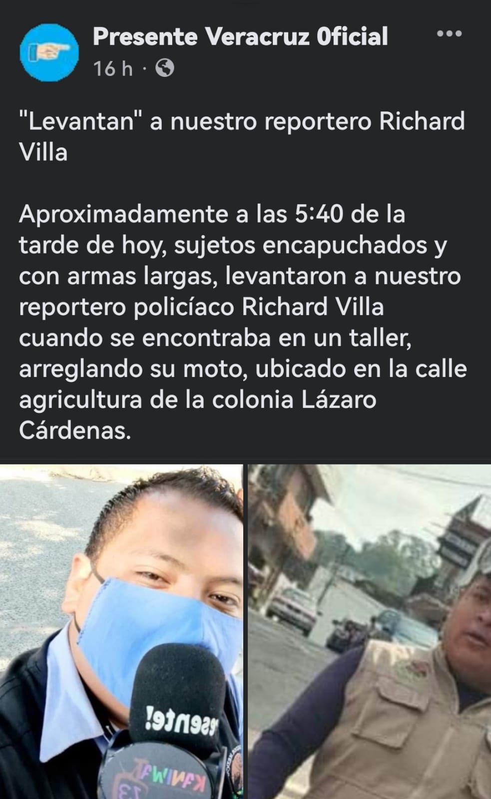 Periodista Richard Villa