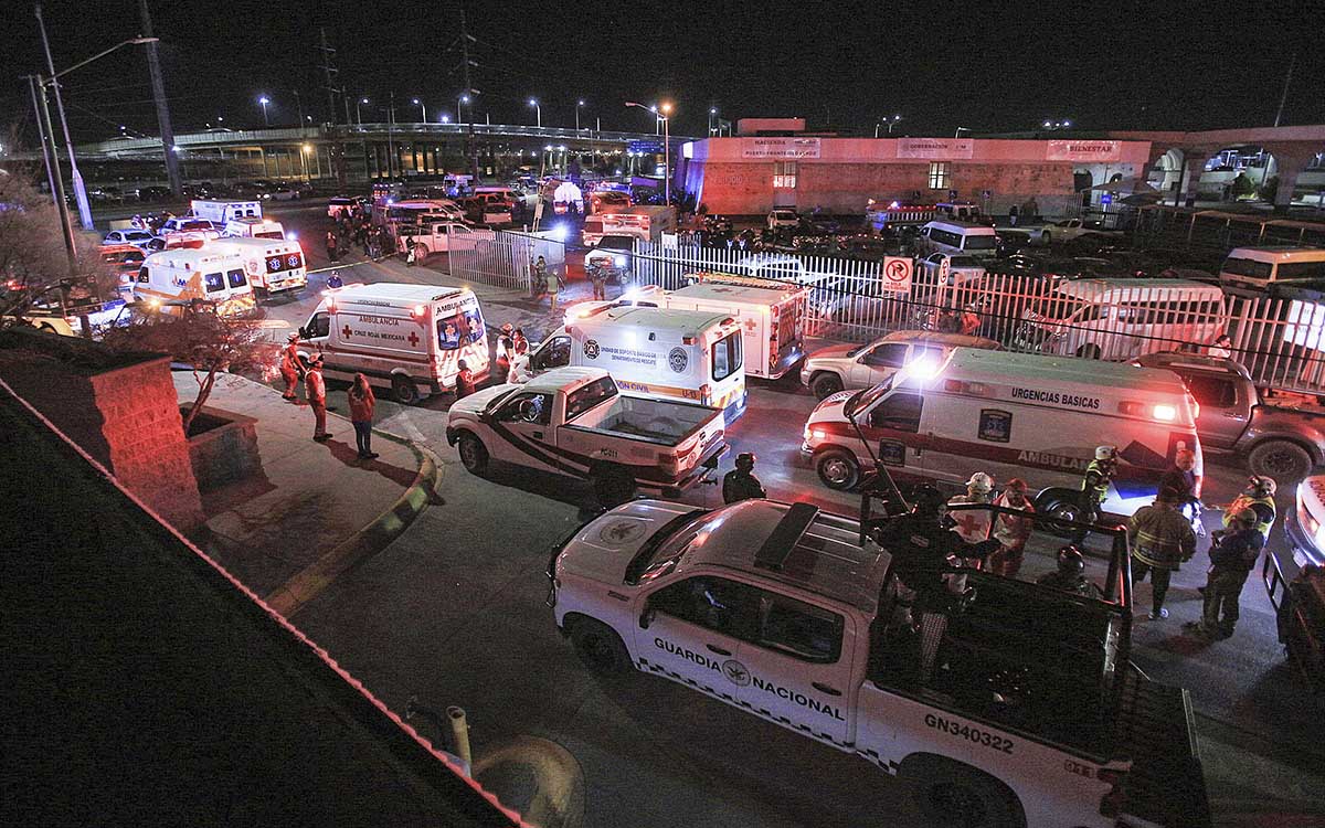 Incendio en estación migratoria