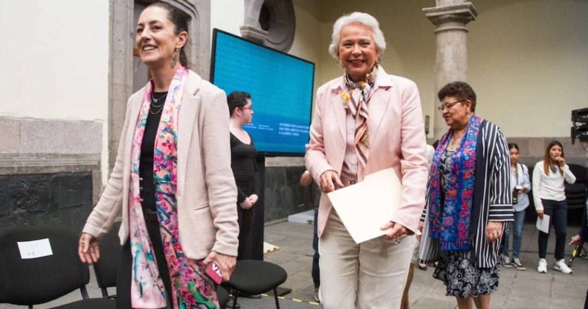 Olga Cordero y Claudia Sheinbaum