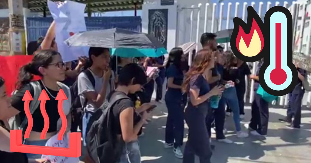 Alumnos protestan por aulas inapropiadas ante ola de calor en Coahuila