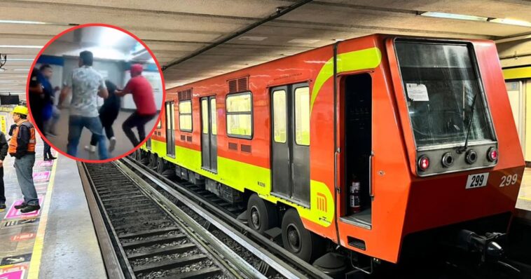 (VIDEO): Captan riña en el Metro de CDMX línea 2