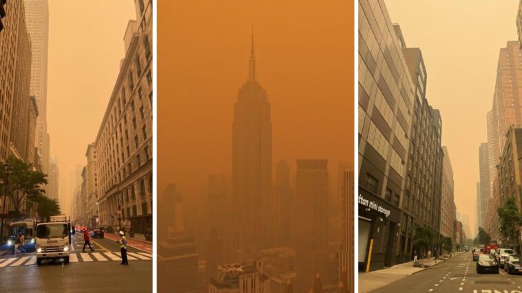 Humo de incendios en NY