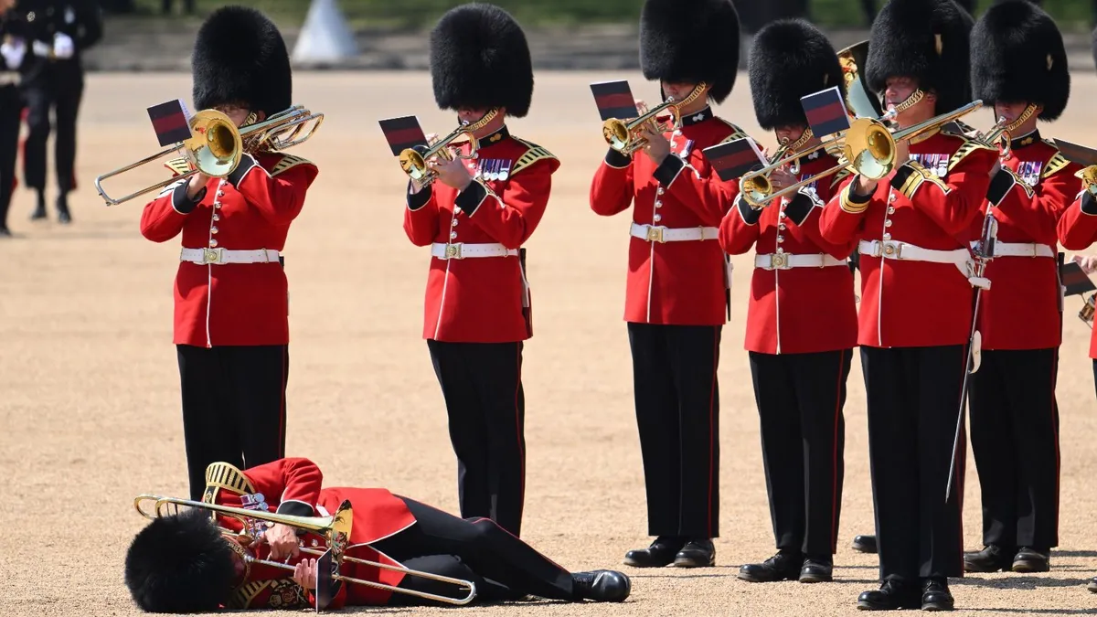 Militares británicos desmayados