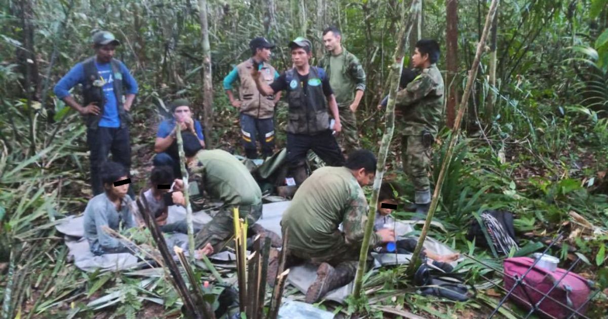 Niños rescatados en selva de Colombia 
