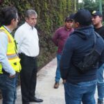 Alcalde de Cuernavaca supervisa avances de pavimentación en Rancho Cortés