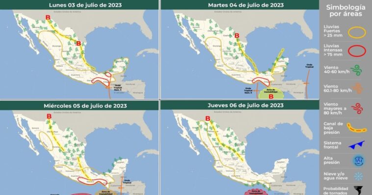 Habrá probabilidades de lluvia en esta semana