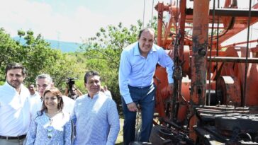 Gobernador de Morelos da arranque de perforación de pozo en Tepoztlán