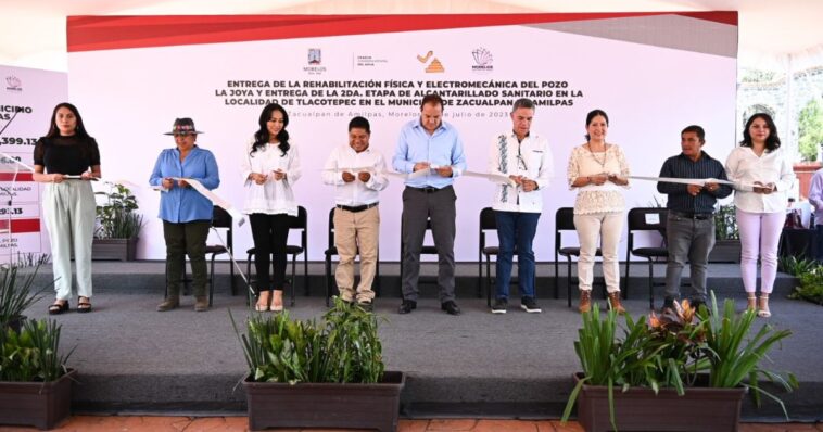 Gobernador de Morelos hace entregad de obras públicas en Hueyapan y Zacualpan de Amilpas