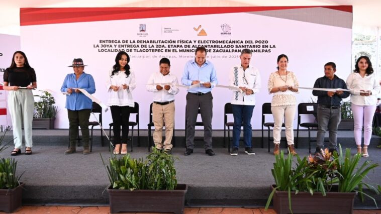 Gobernador de Morelos hace entregad de obras públicas en Hueyapan y Zacualpan de Amilpas
