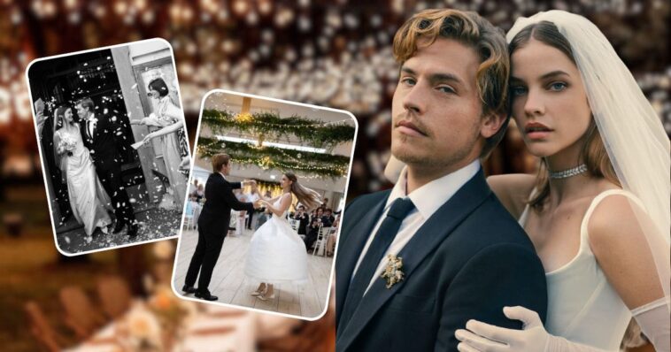 boda dylan sprouse y barbara palvin
