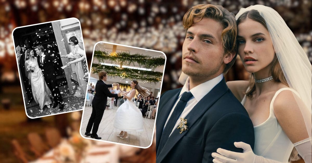 boda dylan sprouse y barbara palvin