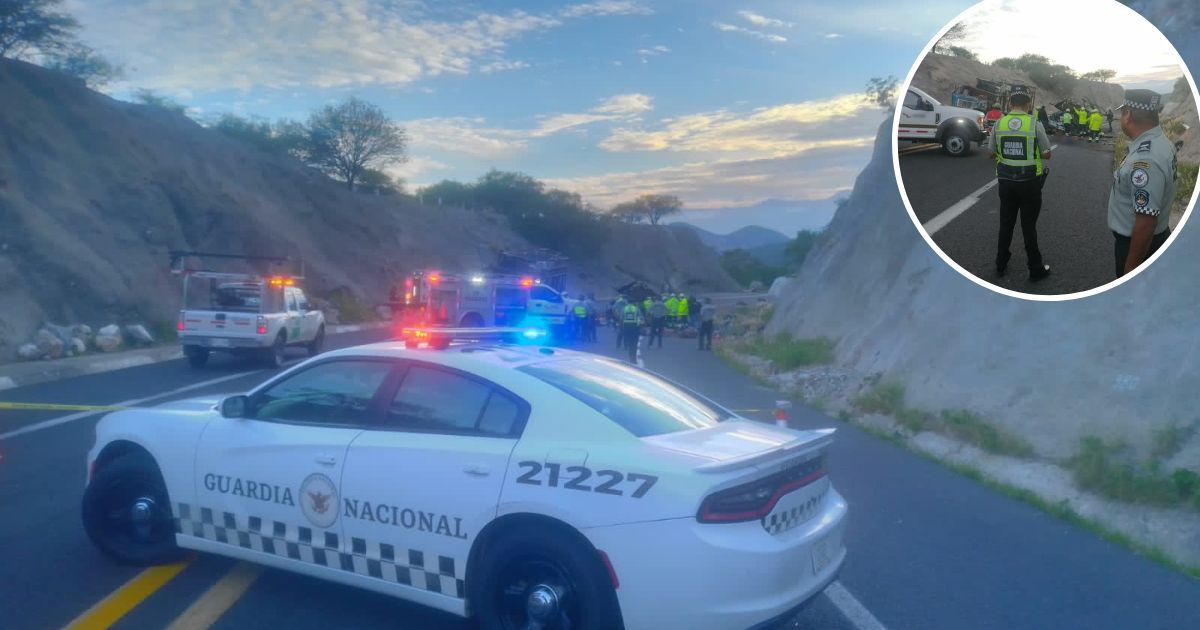 Accidente entre autobús y tráiler