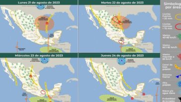 Checa el clima del 21 al 24 de agosto