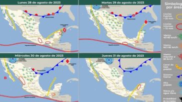 Lluvias y temperaturas frescas en la última semana de agosto