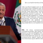 AMLO coloca menaje en mañanera