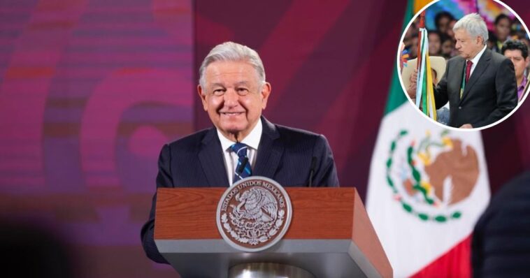 AMLO sobre bastón de mando