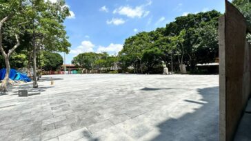 Dan últimos detalles a la rehabilitación de Plaza de Armas, Cuernavaca