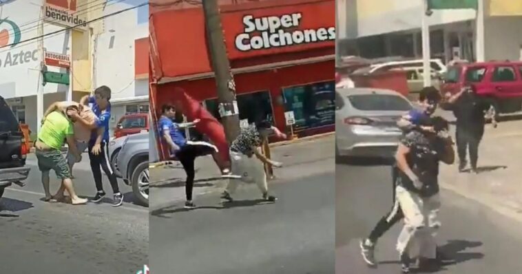 (VIDEO): Captan riña y golpean a mujer en Escobedo