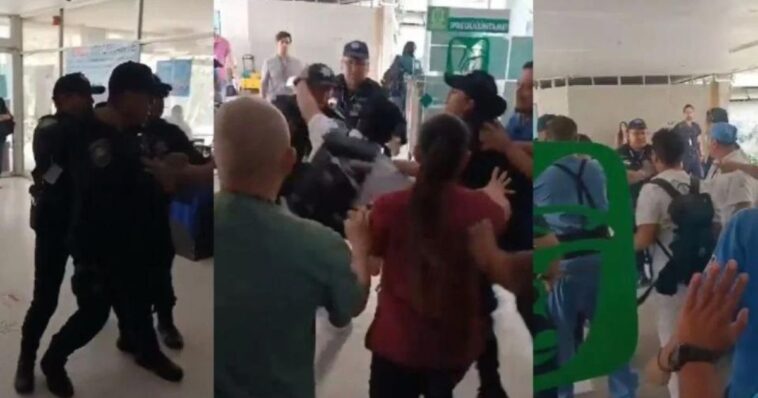 (VIDEO): Policías y médicos protagonizan riña en IMSS de Guadalajara