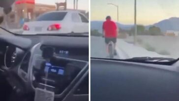 (VIDEO): Roban auto por diversión y atropellan a ciclista