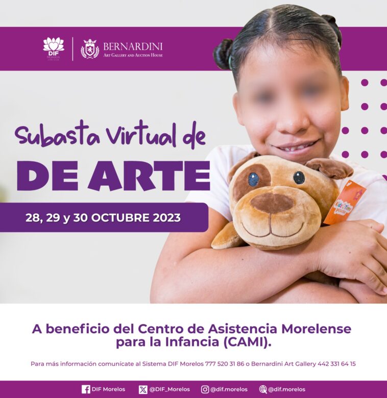 DIF Morelos anuncia "Subasta Virtual de Arte"