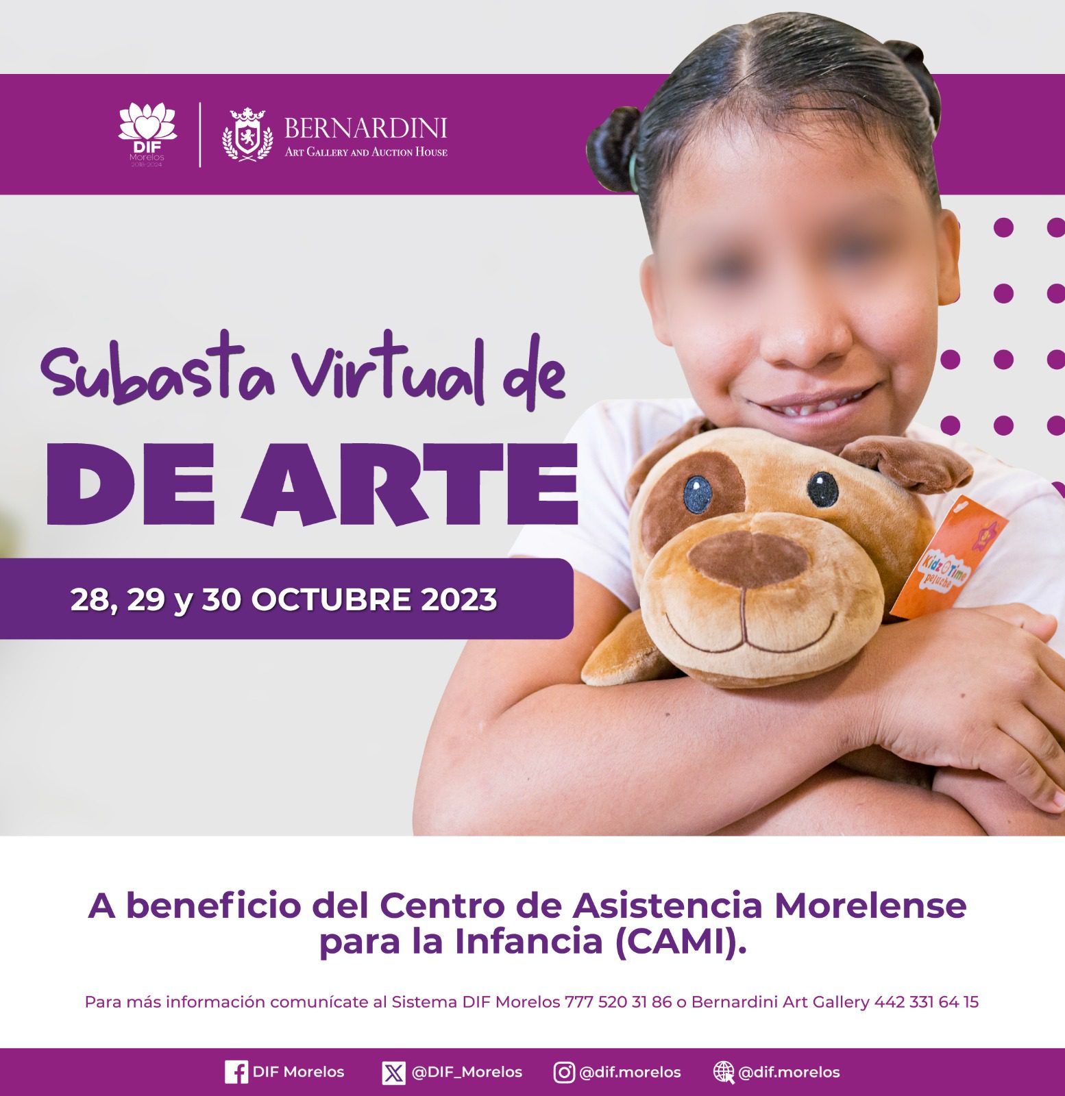 DIF Morelos anuncia "Subasta Virtual de Arte"