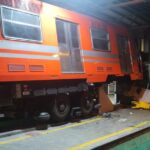 Tren se estrella con el área de talleres de la estación El Rosario