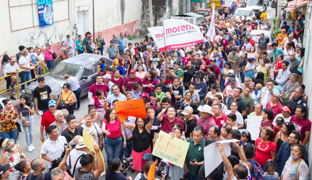 Víctor Mercado recibe respaldo de sus paisanos en Yautepec