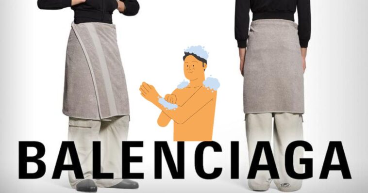 Balenciaga pone de “moda” las toallas como faldas