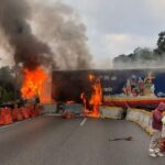 caos en autpopistas de México