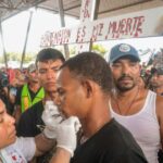 Migrantes se cosen la boca en Chiapas