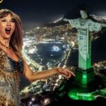 Iluminan Cristo Redentor en honor a la llegada de Taylor Swift a Brasil