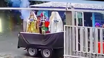 (VIDEO): Explota una caravana a la “Santa Muerte”